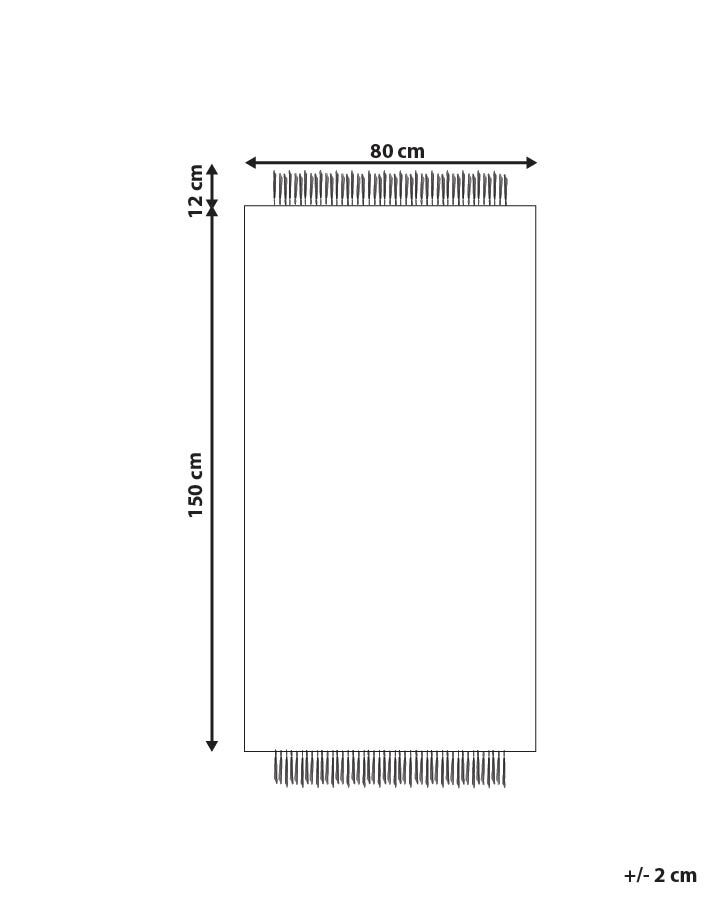 Wool Area Rug 80 x 150 cm Beige and Black DIVARLI_847406