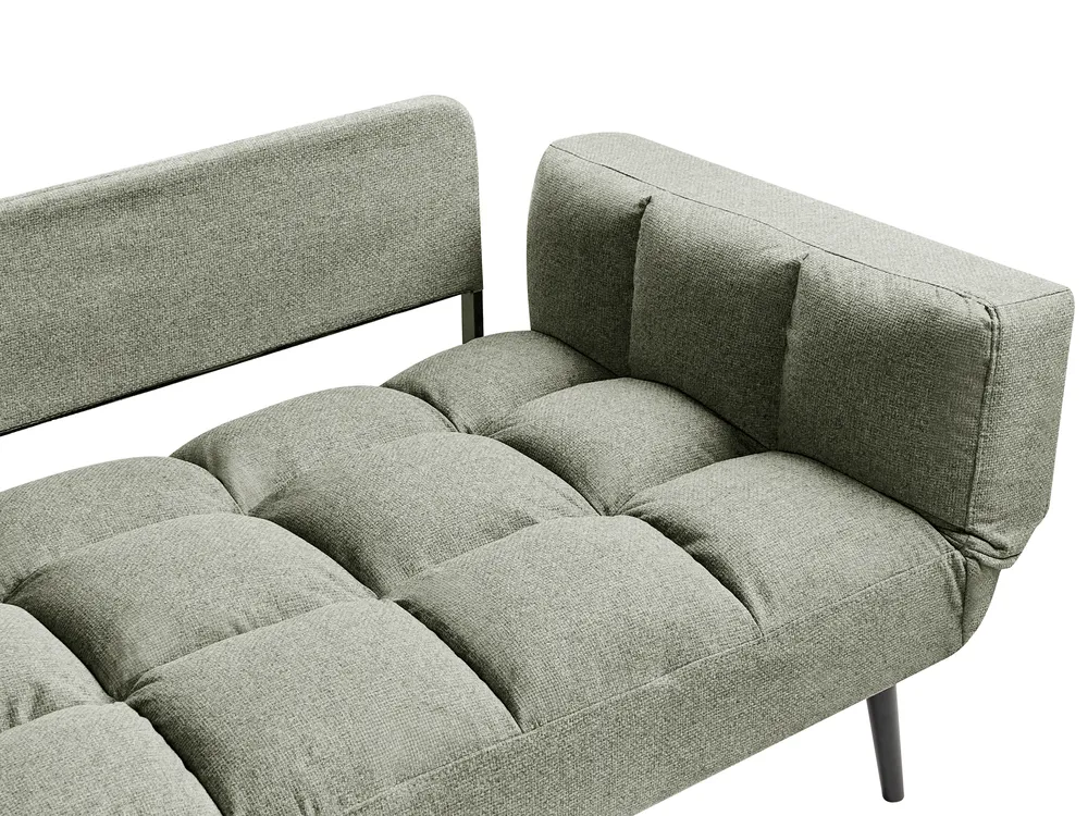 Sofa Bed 2 Seater BREKKE Fabric Light Green_1068054