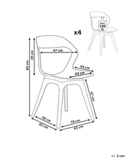 Set di 4 sedie da giardino LACHANIA Nero_1020591