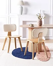 Set di 2 sedie da pranzo LUCINDA Legno Marrone chiaro_1173995