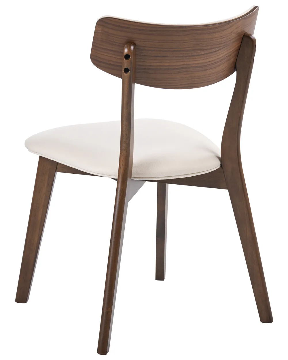 Set of 2 Dining Chairs YUMA Wood Off-White/ Brown_1060745