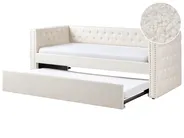 Trundle Bed Boucle GASSIN 90 x 200 cm (EU Single) Off-White_951561
