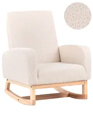 Sedia a dondolo per bambini NORBY Bouclé Beige chiaro_989224