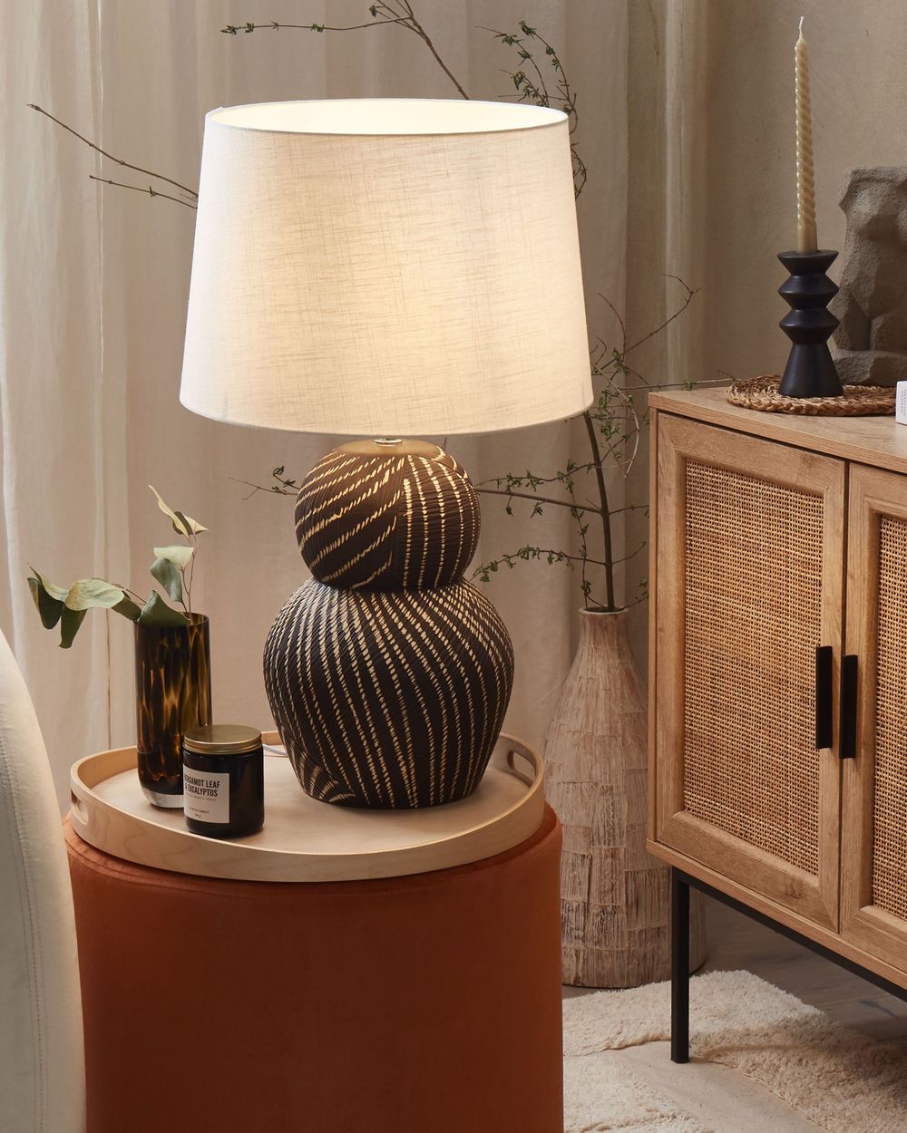 Table Lamp GUAPORE Ceramic Black