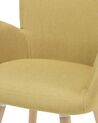 Set di 2 sedie da pranzo tessuto giallo ocra BROOKVILLE_693818