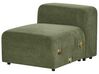 Canapé 3 places modulable avec ottoman en velours côtelé vert FALSTERBO_916327