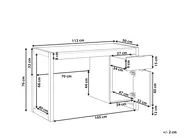 Biurko JOHNSON 112 cm 50 cm ze schowkiem Brązowy/ biały_810374