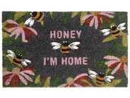 Doormat INIGOK Multicolour 45 x 75 cm Text Bee Coir_1051035