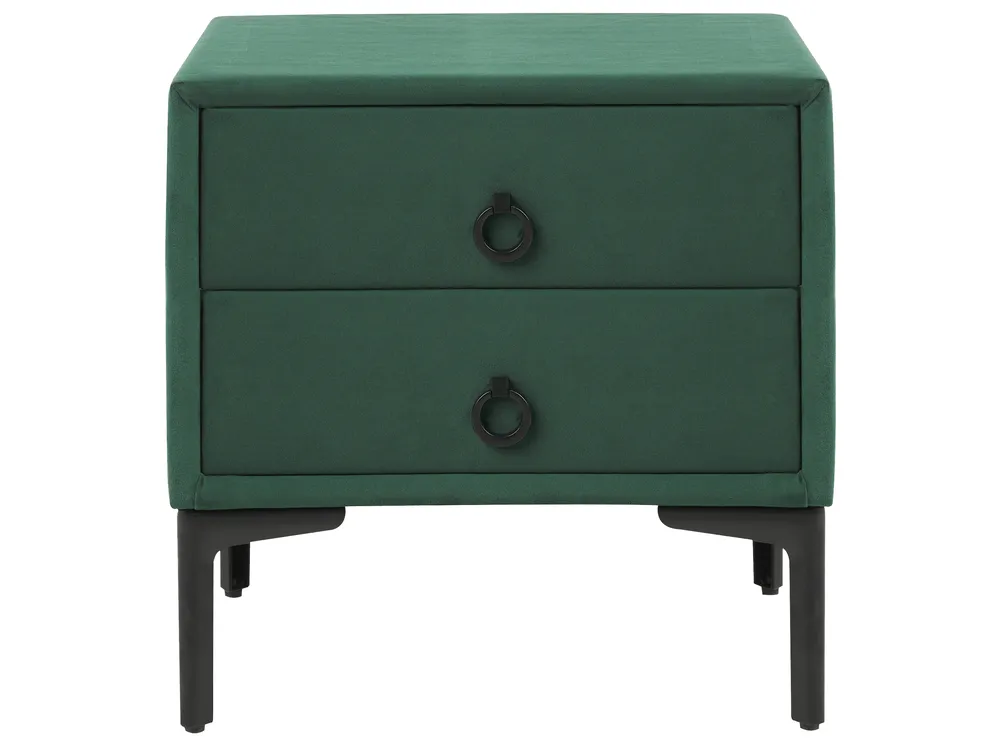 Bedroom Set SEZANNE Velvet Dark Green 160 x 200 cm (EU King Size)_892547
