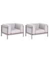 Gartensessel 2er Set FERRETTI Taupe