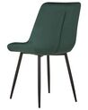 Lot de 2 chaises en velours vert MELROSE_771916