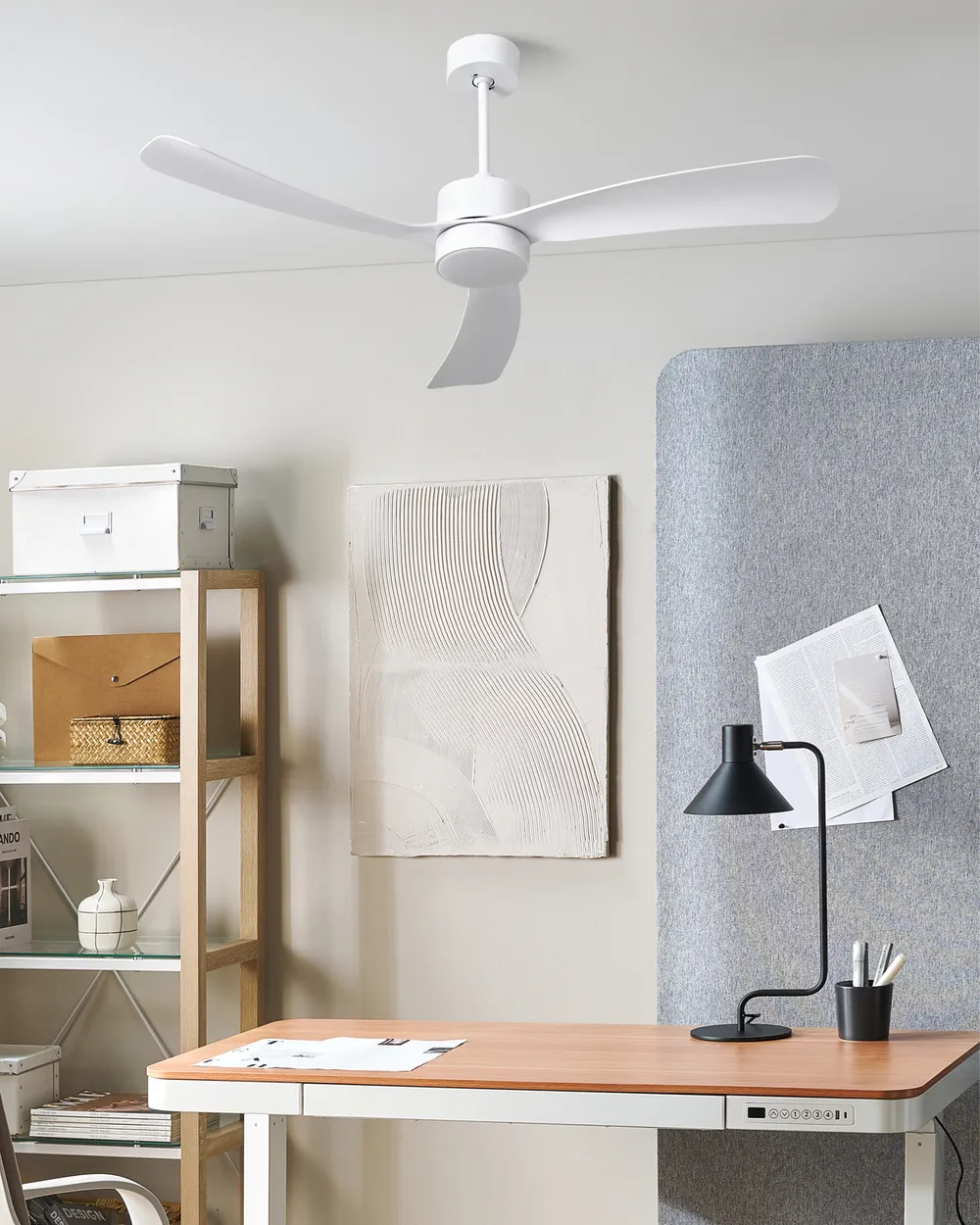 Ceiling Fan with Light PRASLIN with Remote LED White_1032191