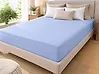 Fitted Sheet JANBU 180 x 200 cm Cotton Light Blue