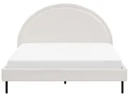 Bed Boucle MARGUT 160 x 200 cm (EU King Size) White_877085