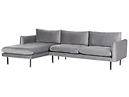 Sofá esquinero VINTERBRO Terciopelo Gris Derecha_1183013