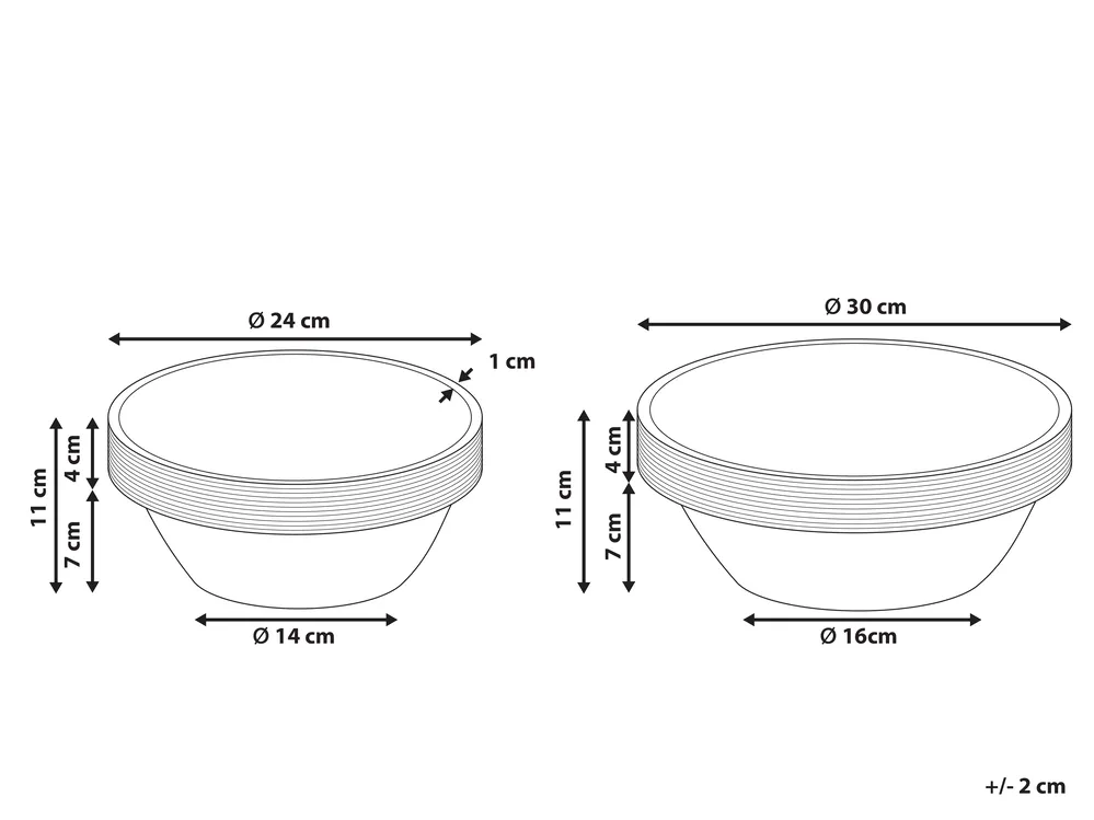 Set of 2 Bowls MINYA Mango Wood Light Brown_1004014