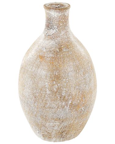 Bézs terrakotta dekoratív váza 39 cm CYRENA