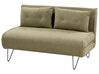 2 Seater Fabric Sofa Bed Olive Green VESTFOLD_930231