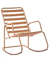 Garden Rocking Chair TURI Metal Golden Brown