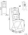Conjunto de 2 sillas de balcón de metal negro CARPINO_919927