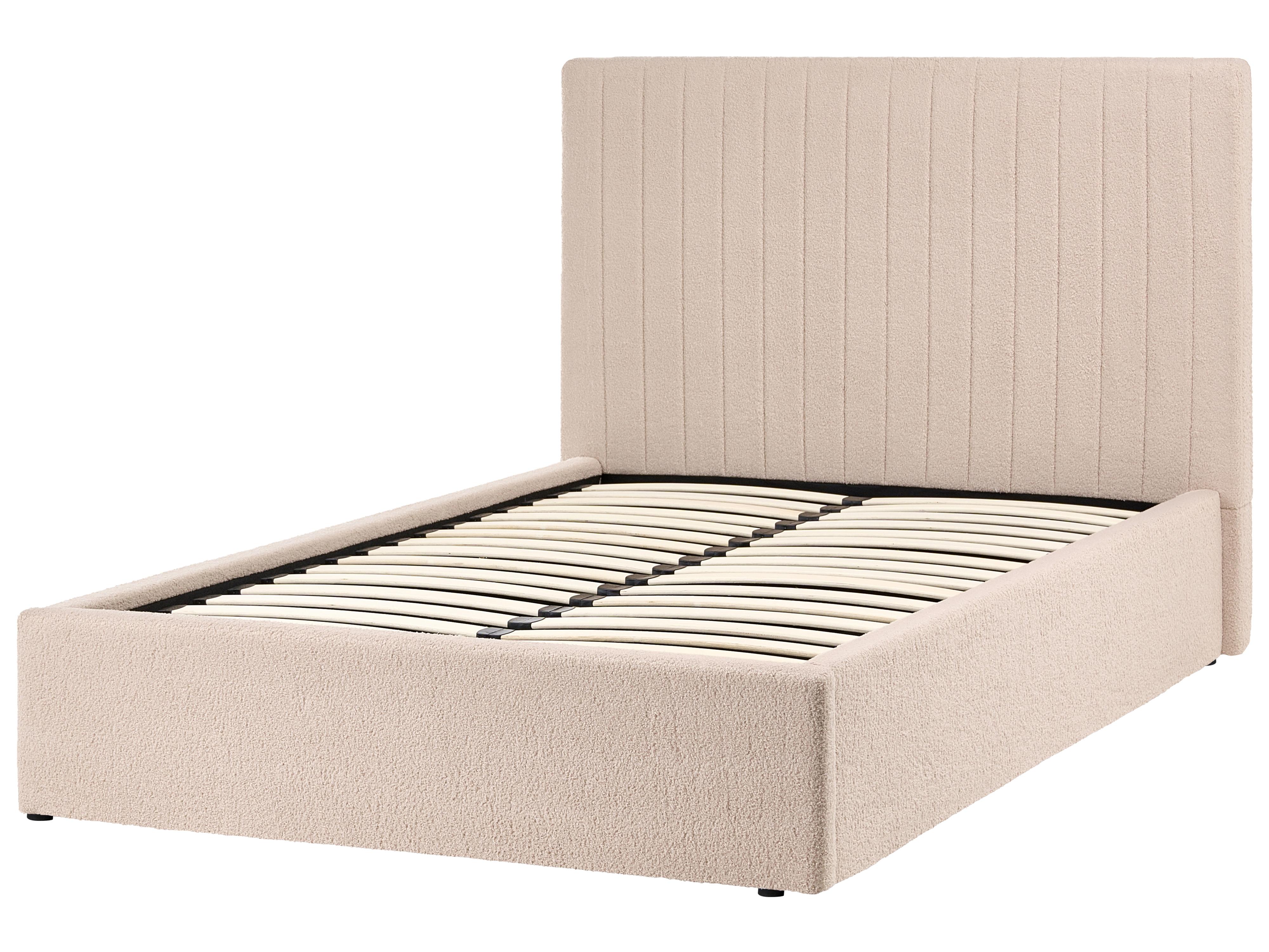 Ottoman Bed VION Boucle Beige 120 x 200 cm (EU Small Double)_1062904