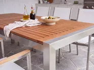 Zestaw ogrodowy dla 6 osób GROSSETO Drewno eukaliptusowe Brązowy/ biały_1106728