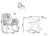 Zestaw ogrodowy kwadratowy stół i 4 krzesła beżowy OLBIA_817048
