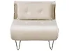 Single Sofa Bed VESTFOLD Velvet Beige