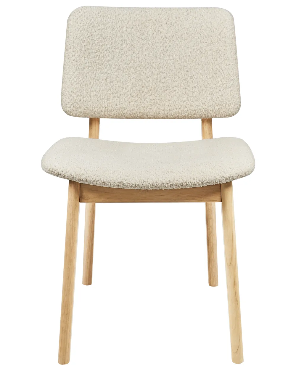Set of 2 Dining Chairs BLANE Boucle Light Brown/ White_945400