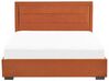 Velvet EU King Size Ottoman Bed Orange ROUEN_819169