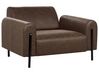 4-Sitzer Sofa Set Lederoptik dunkelbraun ASKIM_918940