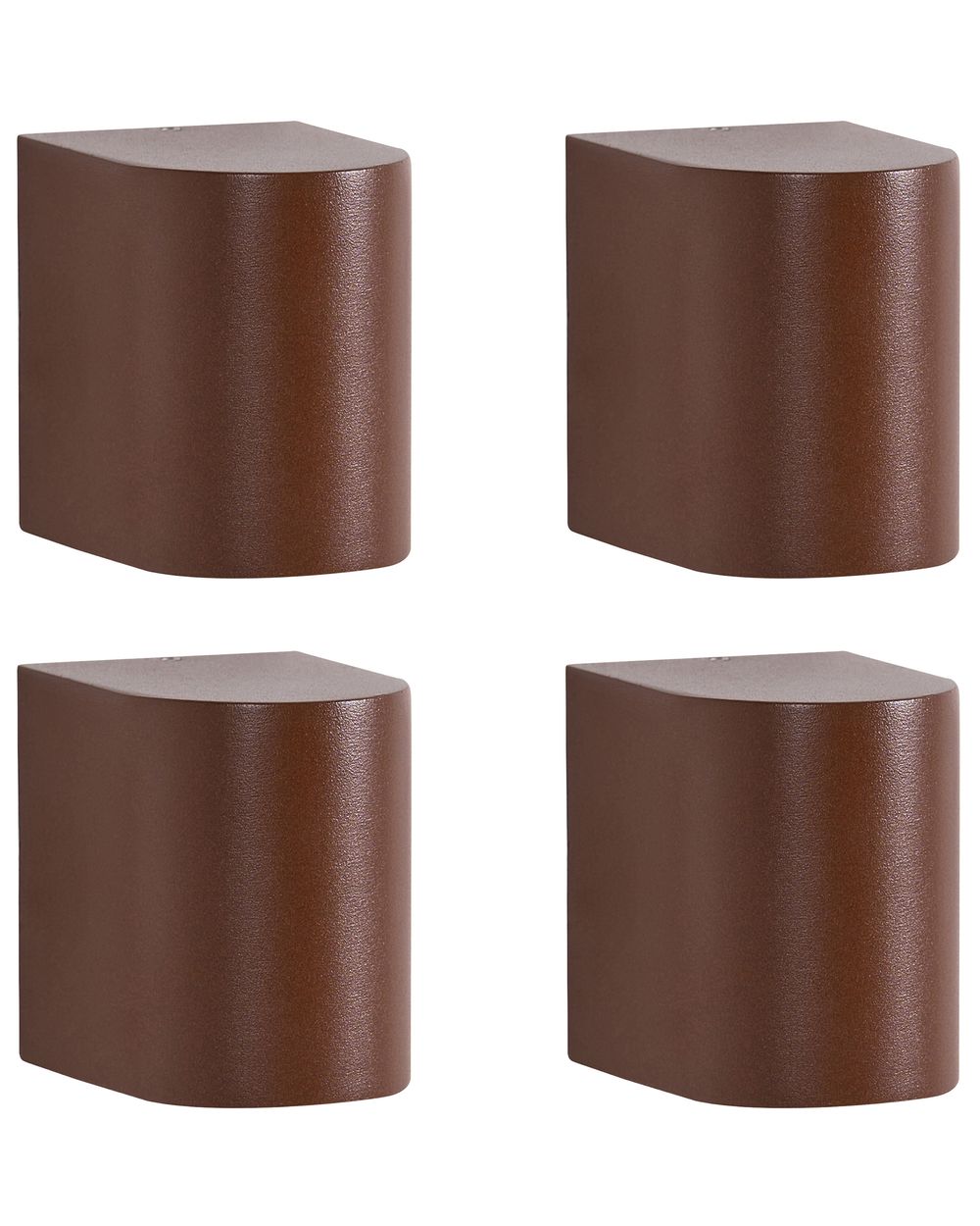 Conjunto de 4 candeeiros de parede para exterior AVIA Castanho