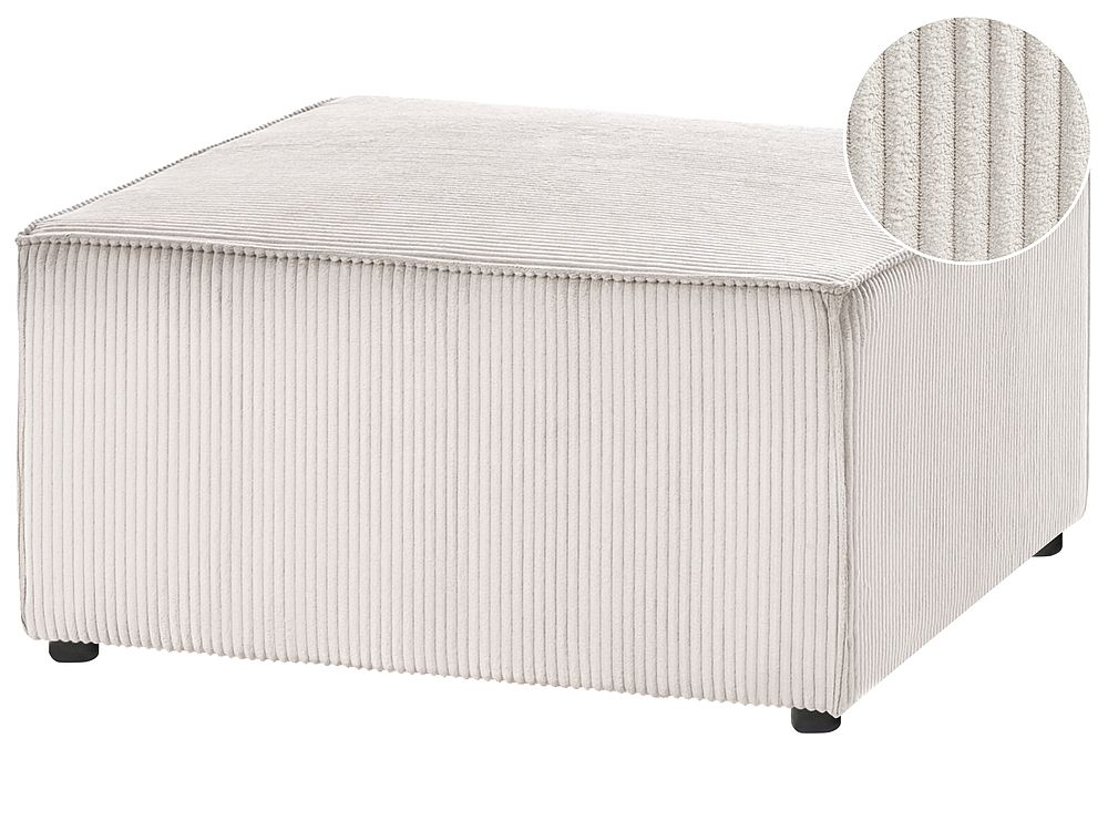 Ottoman LEMVIG Corduroy Beige