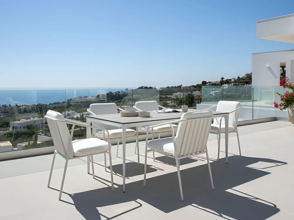 Garden Dining Table SOVARETO 180 cm 90 cm Wood-like Light Grey