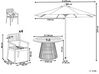 Gartenmöbel Set mit Sonnenschirm (12 Optionen) Akazienholz hellbraun 4-Sitzer AGELLO_923492