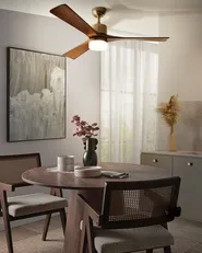 Ventilatore a soffitto con luce ARUWIMI con telecomando LED Ottone_988801