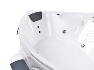 Corner Hot Tub with LED CUYABENO 2110 x 1500 mm White_1033728