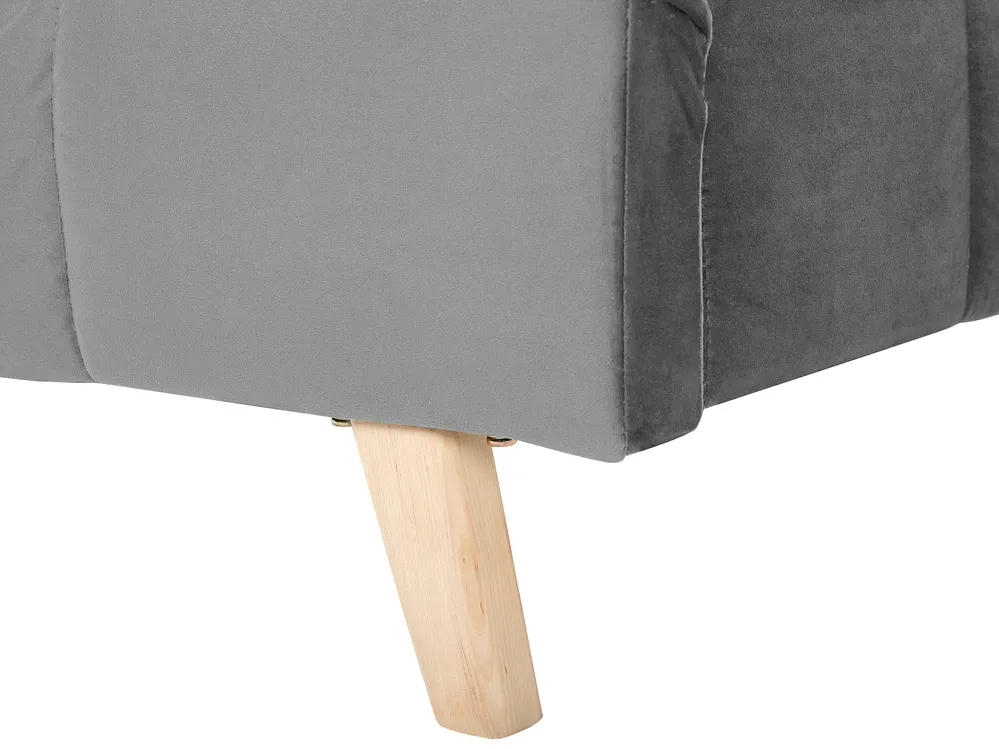 Bed Velvet SENLIS 180 x 200 cm (EU Super King) Grey_740798