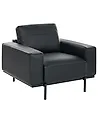 Armchair SOVIK Faux Leather Black