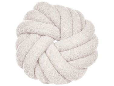 Boucle Knot Cushion 31 x 31 cm White AKOLA