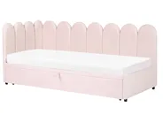 Trundle Bed Velvet TERROU 90 x 200 cm (EU Single) Pastel Pink_1081342