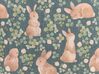 Set of 2 Cushions Rabbit Print 45 x 45 cm Green ALSTROEMERIA_877709