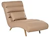 Chaise Longue RIVES Faux Leather Light Brown
