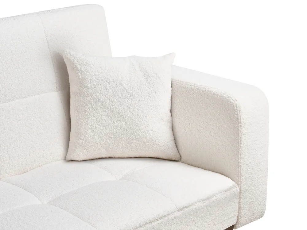 Sofa Bed 3 Seater HJULBY Boucle Off-White_1030258