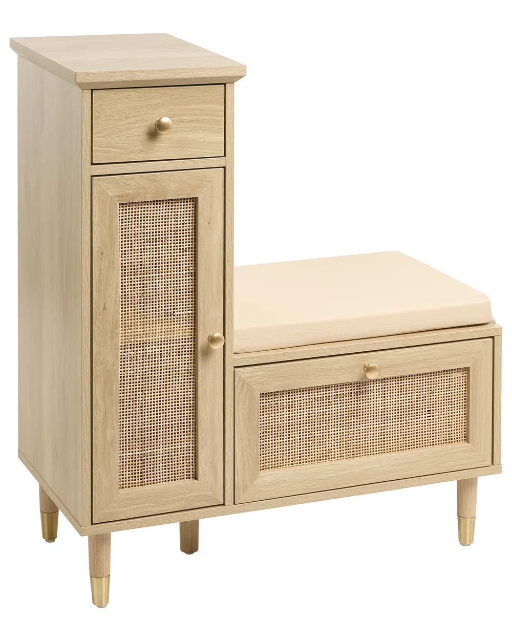 Shoe Storage Bench FORSTER Light Brown