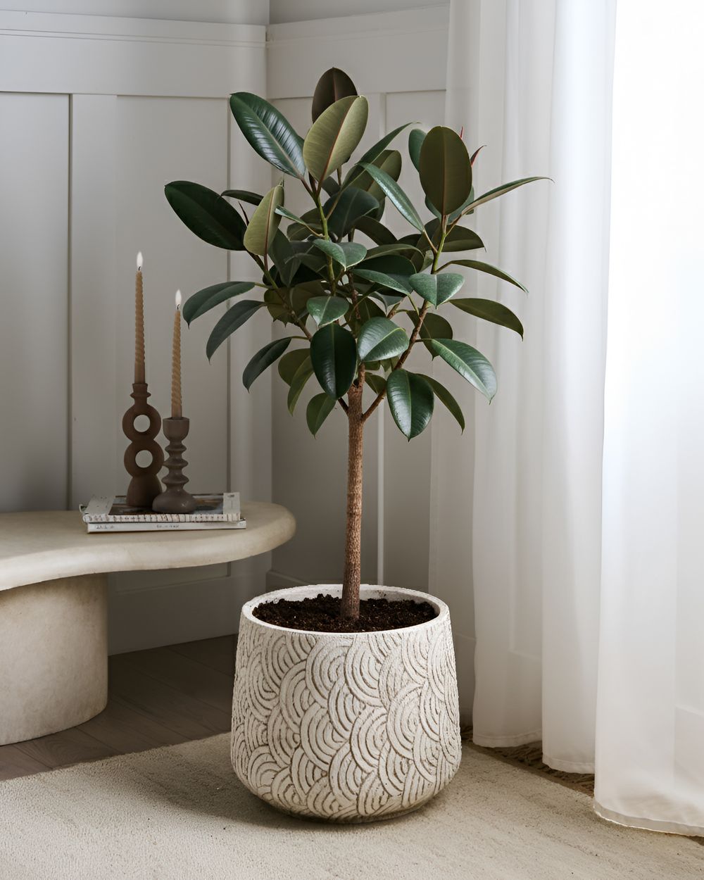 Vaso per piante ERIROS 31 cm Beige chiaro