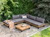 Lounge Set zertifiziertes Akazienholz hellbraun 5-Sitzer Auflagen grau FRAZZANO_932973