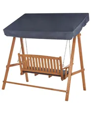 Patio Swing FIBBIALLA Spruce Wood Brown_958726