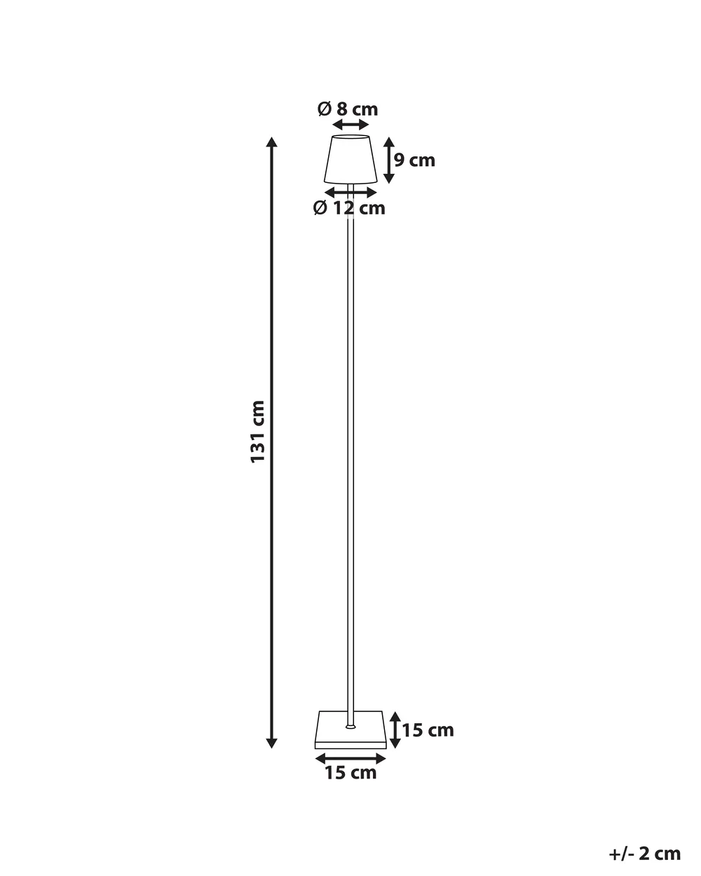 Wireless LED Floor Lamp GAVARRESA with Dimmer Metal Green_940573