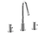 Basin Mixer Tap KALAMBO Brass Silver_786632